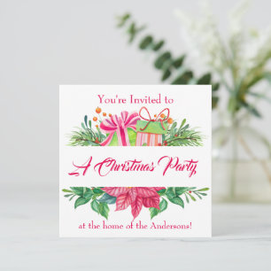 Invitación Fiesta Navidades de elementos navidades