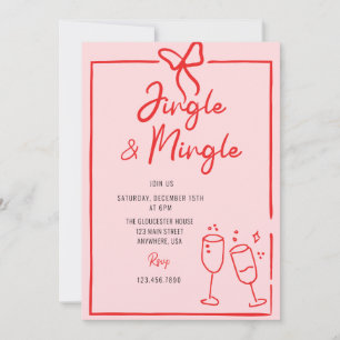 Invitación Fiesta Navideña Caprichosa de Jingle y Mingle