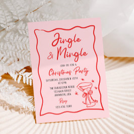 Invitación Fiesta Navideña Caprichosa de Jingle y Mingle