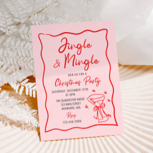Invitación Fiesta Navideña Caprichosa de Jingle y Mingle