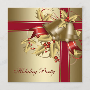 Invitación Fiesta Navideña Corporativa de Red Gold Holly