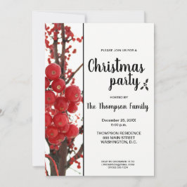 Invitación Fiesta navideña de Berry Merry Fiesta