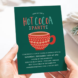 Invitación Fiesta Navideña de Cacao Caliente Lindo