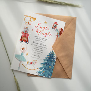 Invitación Fiesta navideña de castillos de Navidad
