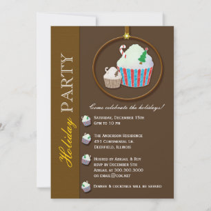 Invitación Fiesta navideña de chocolate y chocolate con paste