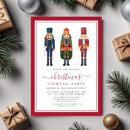 Invitación Fiesta Navideña de Cóctel Festivo del Cascanueces