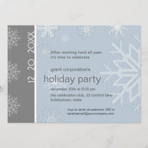 Invitación Fiesta navideña de copos de nieve