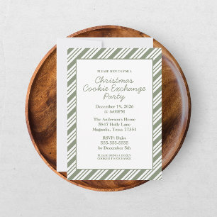 Invitación Fiesta Navideña de Fiesta con Bastones de Caramelo