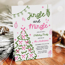 Fiesta Navideña de Jingle & Mingle Dibujada a Mano