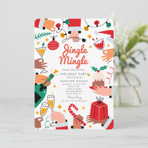 Invitación Fiesta navideña de Jingle Mingle Merry