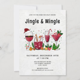 Invitación Fiesta navideña de jingle y mingle