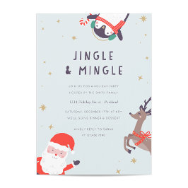Invitación Fiesta navideña de jingle y mingle