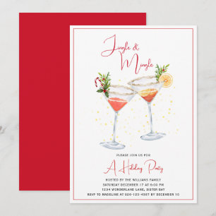 Invitación Fiesta navideña de jingle y mingle