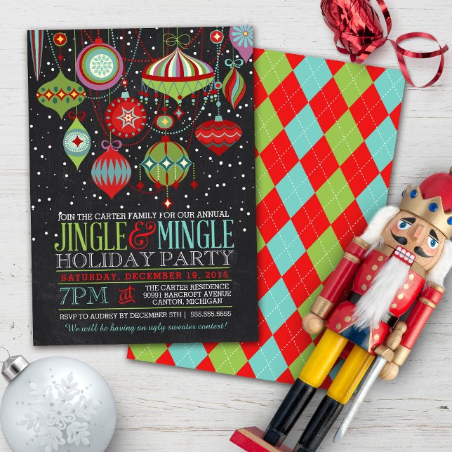 Invitación Fiesta navideña de jingle y mingle | Fiesta de Nav (Subido por el creador)