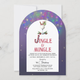 Invitación Fiesta navideña de jingle y mingle Navidad