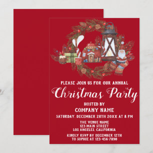 Invitación Fiesta Navideña de la Empresa Rojo Verde Festivo