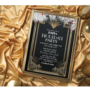 Invitación Fiesta navideña de los años 20