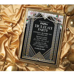 Invitación Fiesta navideña de los años 20