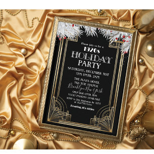 Invitación Fiesta navideña de los años 20