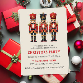 Invitación Fiesta navideña de los Navidades de los Nutcracker