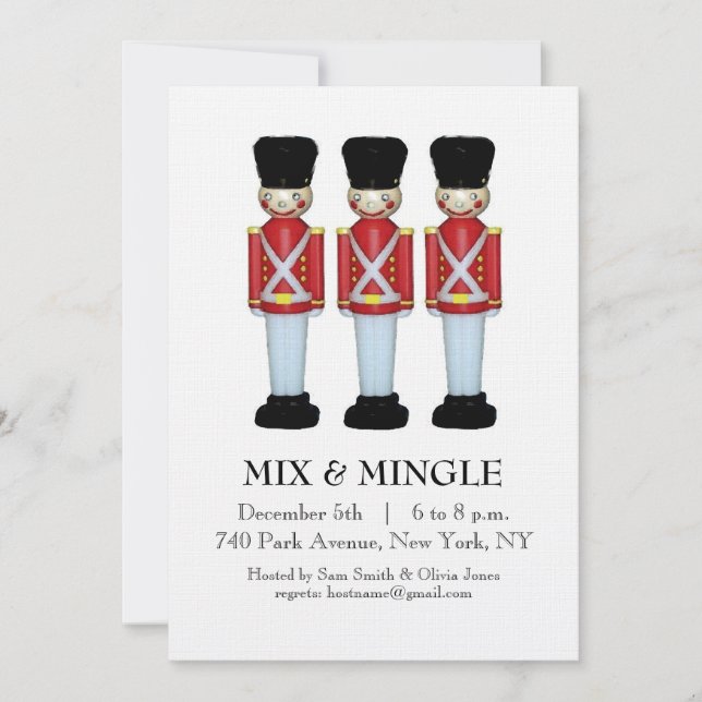 Invitación Fiesta navideña de navidades (Anverso)