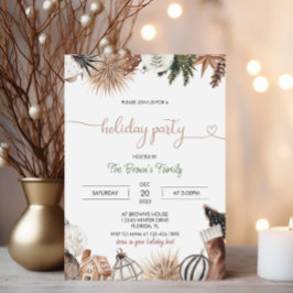 Invitación Fiesta navideña de Navidades acogedores