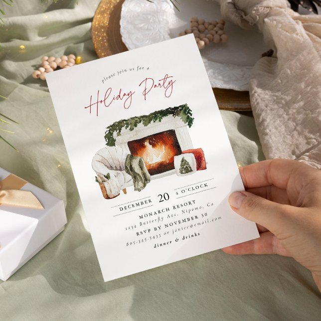 Invitación Fiesta navideña de Navidades acogedores (Subido por el creador)