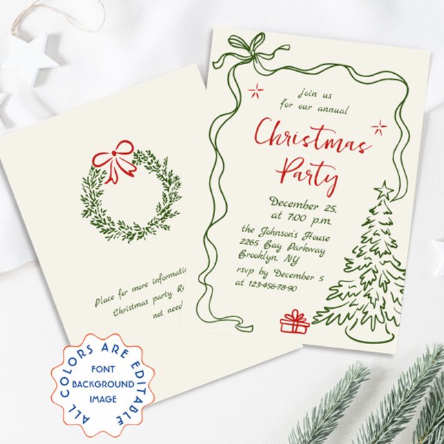 Invitación Fiesta navideña de Navidades caprichosos (Subido por el creador)