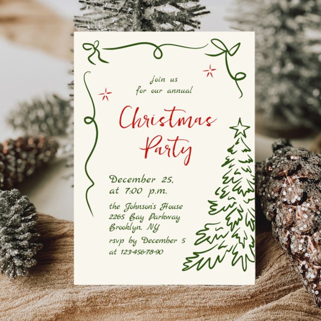 Invitación Fiesta navideña de Navidades caprichosos (Subido por el creador)