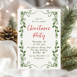 Invitación Fiesta navideña de Navidades caprichosos