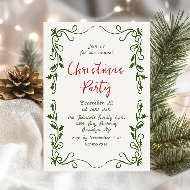 Invitación Fiesta navideña de Navidades caprichosos (Subido por el creador)