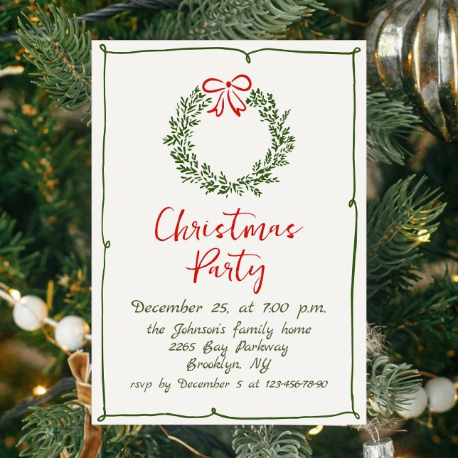 Invitación Fiesta navideña de Navidades caprichosos (Subido por el creador)