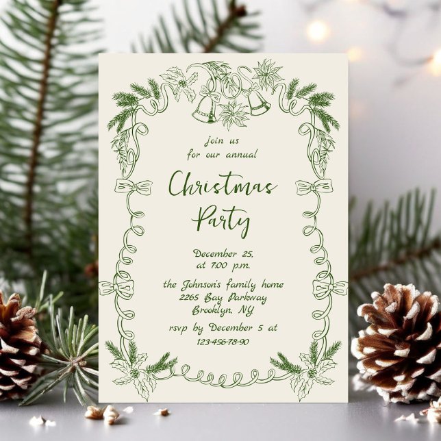 Invitación Fiesta navideña de Navidades caprichosos (Subido por el creador)