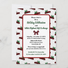 Invitación Fiesta navideña de Navidades de camionetas de époc