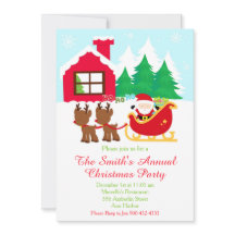 Fiesta navideña de Navidades de renos y Santa