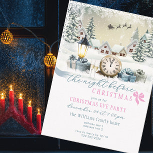 Invitación Fiesta Navideña de Nochebuena Antes de Navidad
