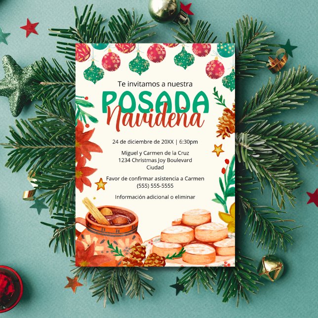 Invitación Fiesta Navideña de Posada Española (Subido por el creador)