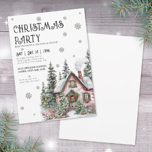 Invitación Fiesta Navideña de Vacaciones de Invierno Elegante