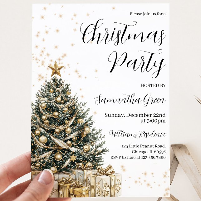 Invitación Fiesta Navideña del Árbol de Navidad (Subido por el creador)