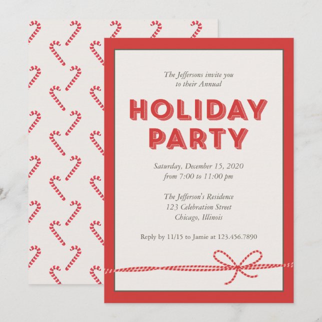 Invitación Fiesta navideña del Cañón Rojo (Anverso / Reverso)