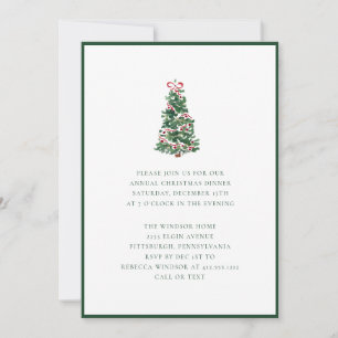 Invitación Fiesta Navideña Elegante de árbol de Navidad en Ac