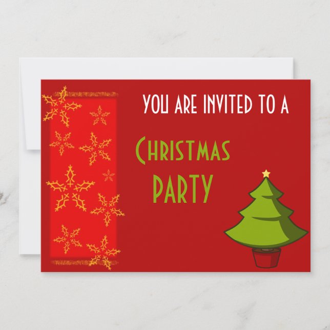 Invitación Fiesta Navideña Festiva (Anverso)