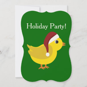 Invitación ¡Fiesta Navideña! Gallina Santa