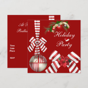 Invitación Fiesta Navideña Lazo de Raya de Caramel