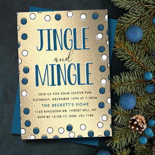 Invitación Fiesta navideña moderna de jingle y mingle
