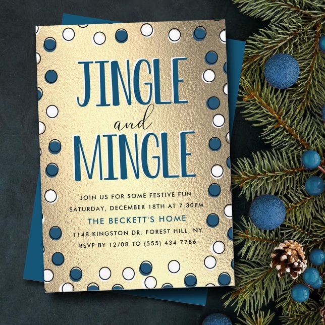 Invitación Fiesta navideña moderna de jingle y mingle (Subido por el creador)