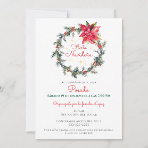 Invitación Fiesta Navideña Navidad Posada de Navidad en Españ