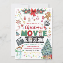 Fiesta navideña nocturna de películas navidades