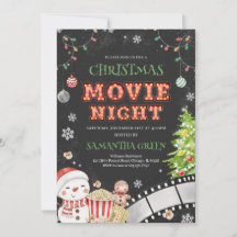 Fiesta navideña nocturna de películas navidades