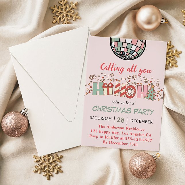 Invitación Fiesta Navideña Retro Colorida (Subido por el creador)